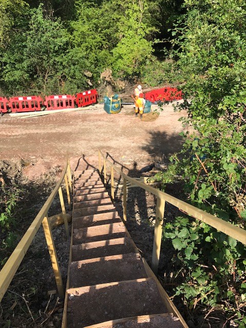 Dean Farm prep work - down the stairs from the railway