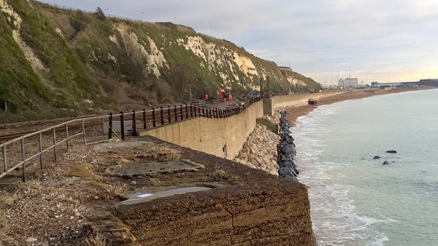 Dover, sea wall