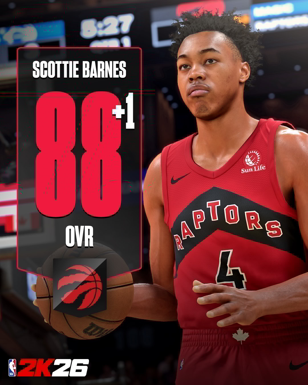 NBA 2K26 Ratings Update 3 - Scottie Barnes 2
