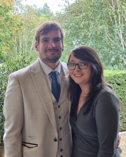 Tara Moore and Luke Shaw, who have won a free wedding at Priory Hall (1)