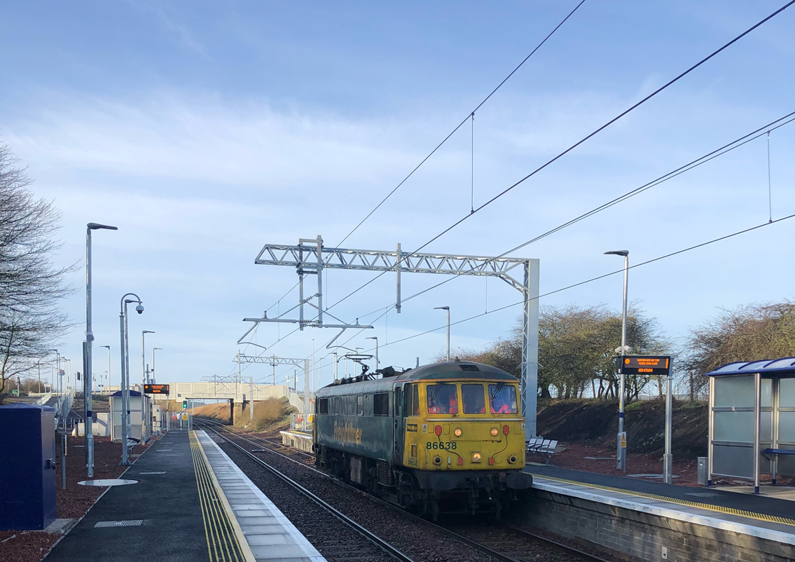 First electric train runs on the Shotts line: Image-1-4