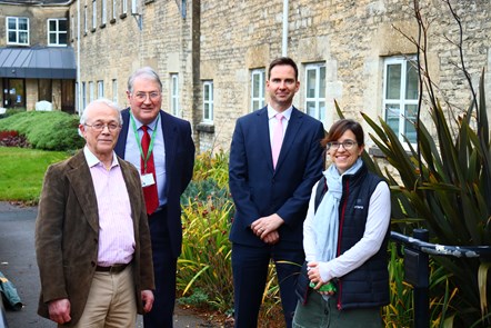Pictured (left to right): Richard Gunner (Cirencester Community Railway Project), Cllr Tony Berry (Cotswold Conservative Group Leader), Rob Weaver (Chief Executive of Cotswold District Council) and Cllr Rachel Coxcoon (Cabinet Member for Climate Change and Forward Planning).