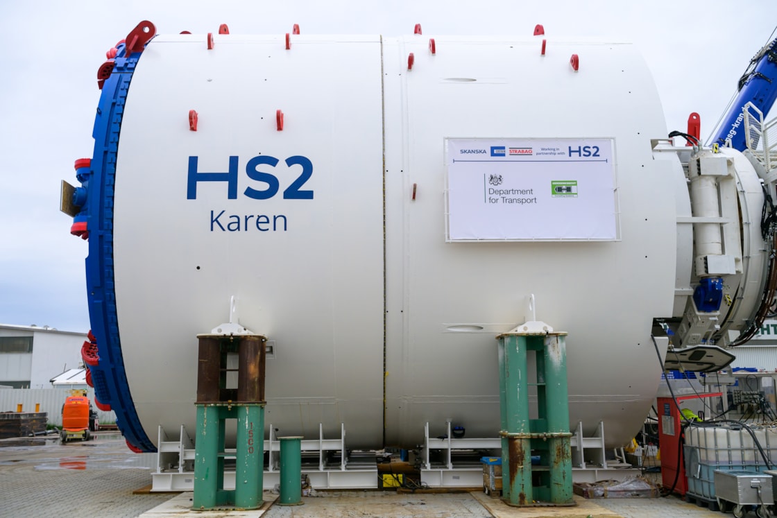 HS2 TBM Karen factory acceptance test at Herrenknecht in Germany