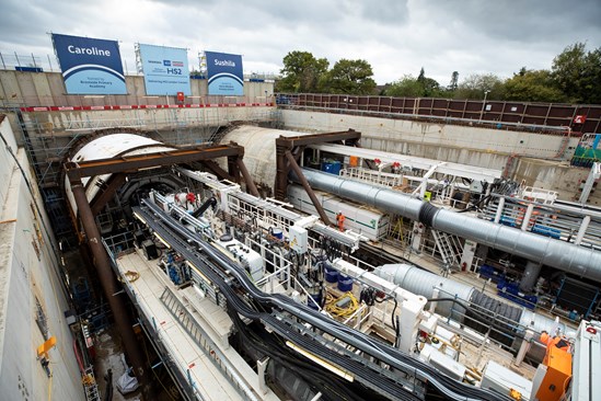 HS2 celebrates as first giant London tunnelling machine is switched on-3