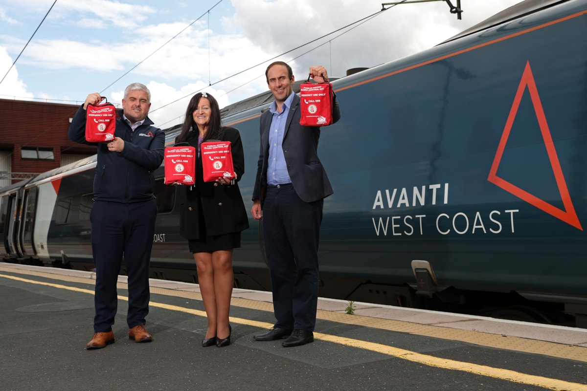 Avanti West Coast team up with charity to roll out bleed kits at stations