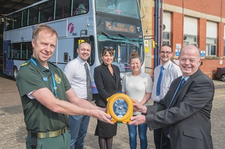 David McNally from NWAS with Adrian Worsfold and (rear) First Aid team members Paul Brown, Nicky Petschauer, Maz Wright and Michael Bromley2