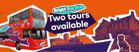 Bright Bus two tours banner