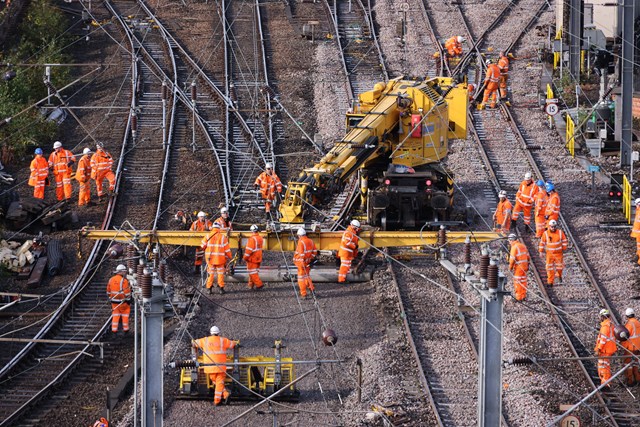 Newcastle track upgrade 3. Photo credit: LNER