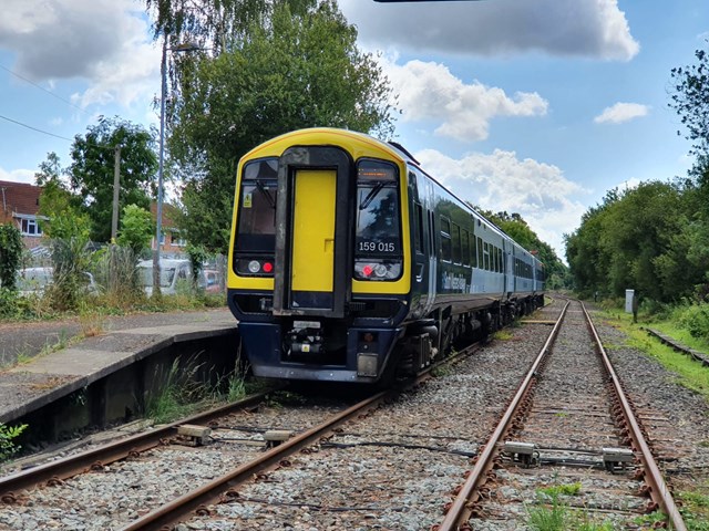 Final call for feedback on Waterside Line proposals as consultation draws to a close: Train at Marchwood station