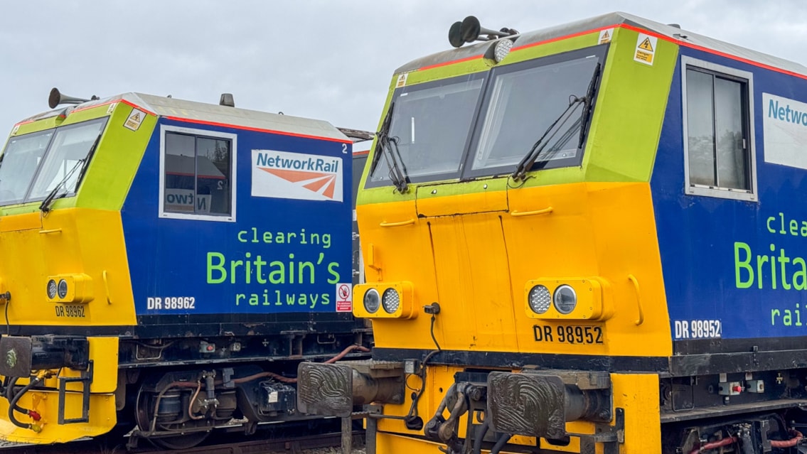 Leaf busting trains set off to keep North West rail routes clear this autumn: Leafbuster trains at Wigan depot-3