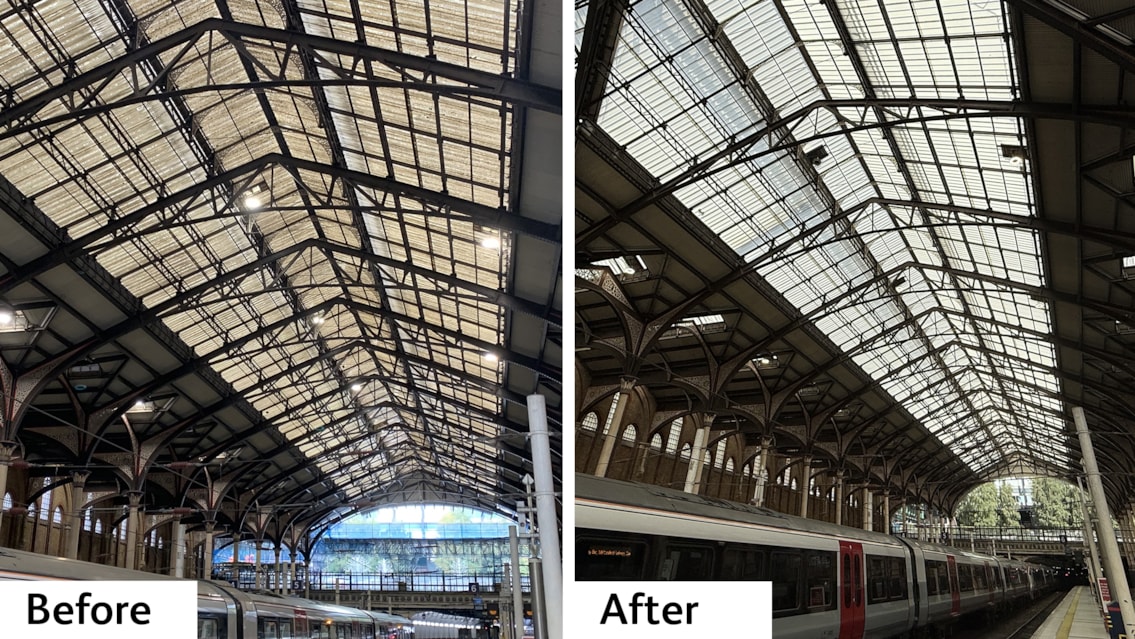 Before and after from platform 6