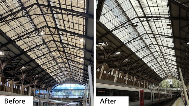 Before and after from platform 6: Before and after from platform 6