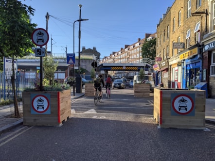 One of the new traffic filters (Barnabas Road)