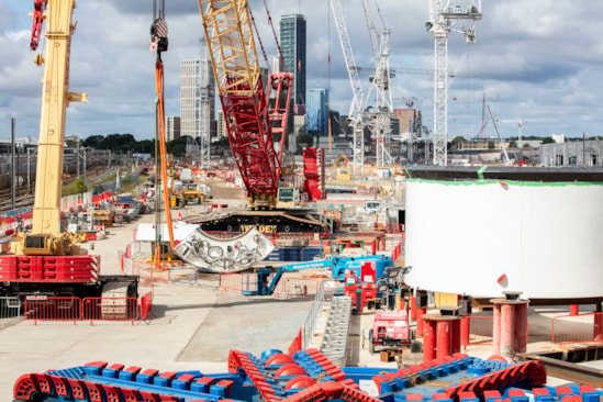 TBM Karen components ready for lift and assembly at OOC