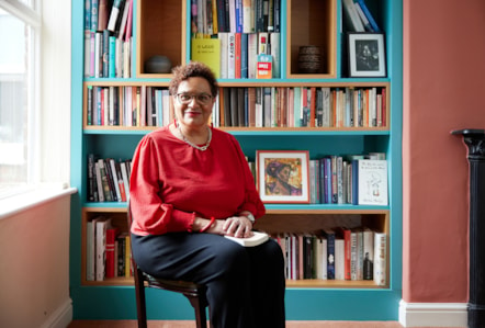 Poet and novelist Jackie Kay. 

Credit info: © Shaw & Shaw. Only for use regarding the acquisition of Jackie Kay’s archive at the National Library of Scotland, not for any third party usage.