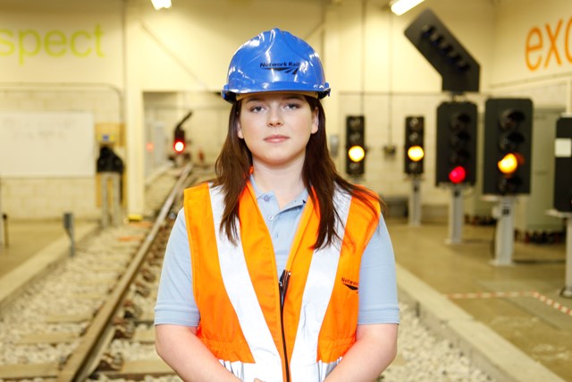 MORE JOBS FOR THE GIRLS, SAYS RAIL CHIEF (Yorkshire/North East): Samantha Fawcett Network Rail signalling apprentice Sheffield