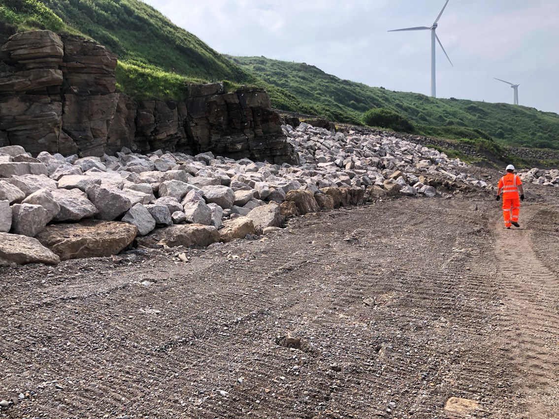 Network Rail tackles the tides in Cumbria: Sea defence work in Parton-2