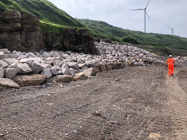 Sea defence work in Parton-2