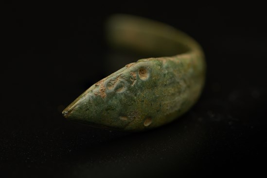 Decorative Roman snake-head brooch uncovered during the archaeology excavation at Blackgrounds, Chipping Warden, Northamptonshire-8