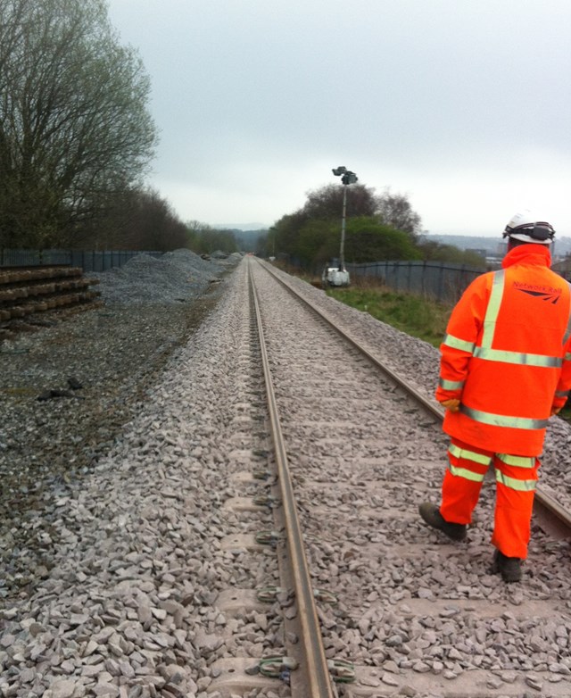 Rose Grove to Colne line reopens after upgrade and investment: Completed new track in the Burnley Barracks area between Rose Grove and Colne