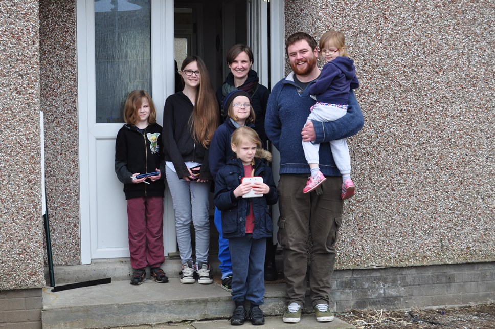 Moray familymove in having been one of the first to apply for, be offered and accept a council property online.