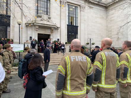 Armistice Day Service held on Tuesday 11 November outside Islington Town Hall