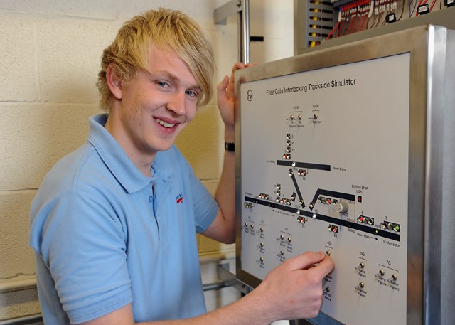 YORK RAIL APPRENTICE GETS ON TRACK TO WORK: Sam Osler