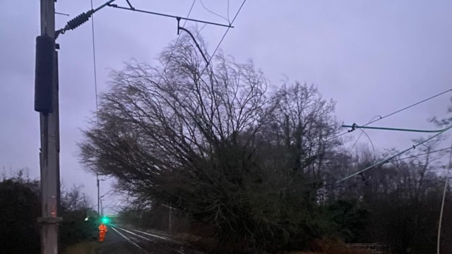 Journeys between Stoke and Stafford affected by Storm Darragh repairs: Overhead line damage from fallen tree at Stone Junction on WCML