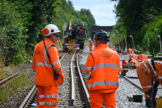 CRSA staff on site at Parbold track renewal July 2026: CRSA staff on site at Parbold track renewal July 2026