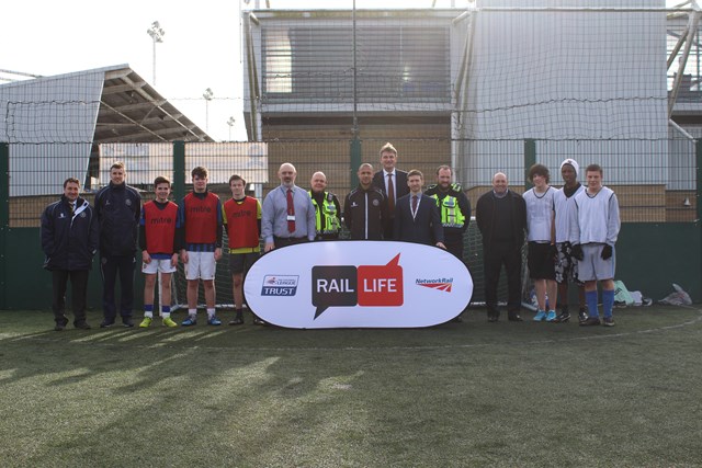 School children were given potentially life-saving lessons at the grounds of Shrewsbury Town FC as they learned about rail safety and the dangers of trespassing on tracks.: School children were given potentially life-saving lessons at the grounds of Shrewsbury Town FC as they learned about rail safety and the dangers of trespassing on tracks.