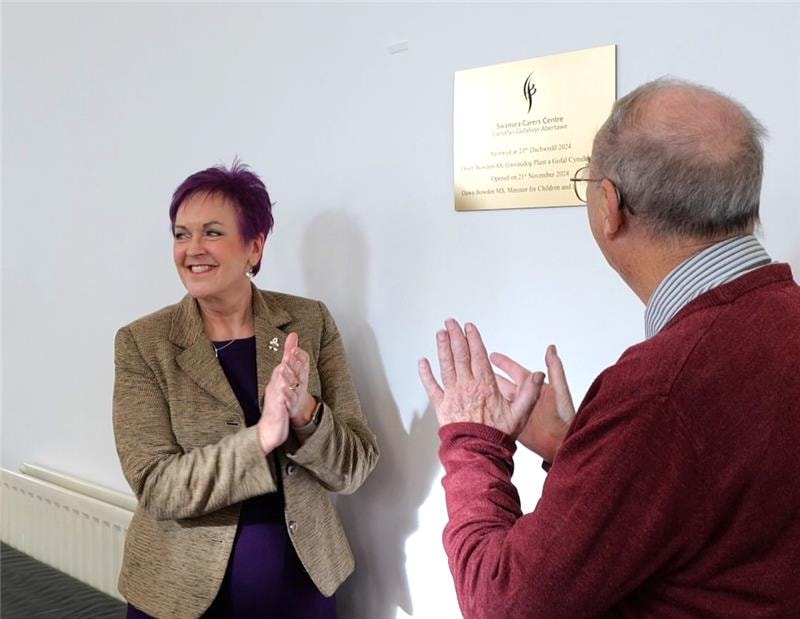 Minister for Children and Social Care, Dawn Bowden MS (Left), Dave Burgess (Right)-2