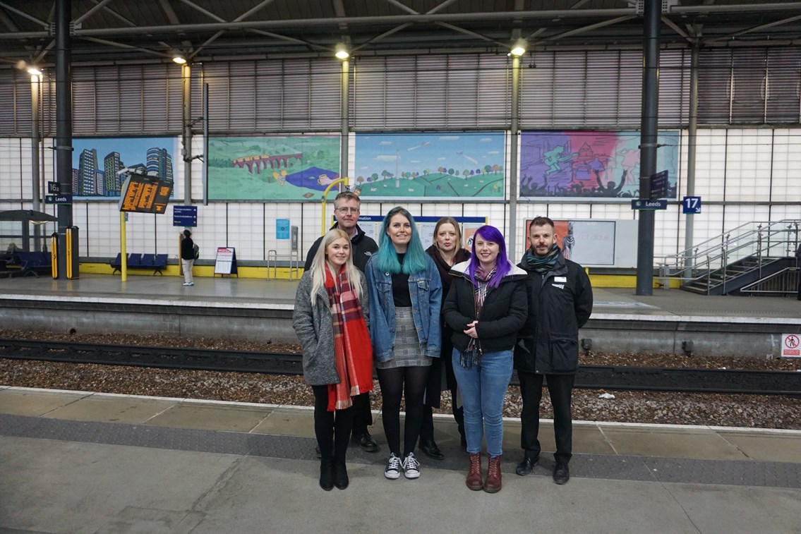 Network Rail brightens up Leeds station with vibrant new art work-2
