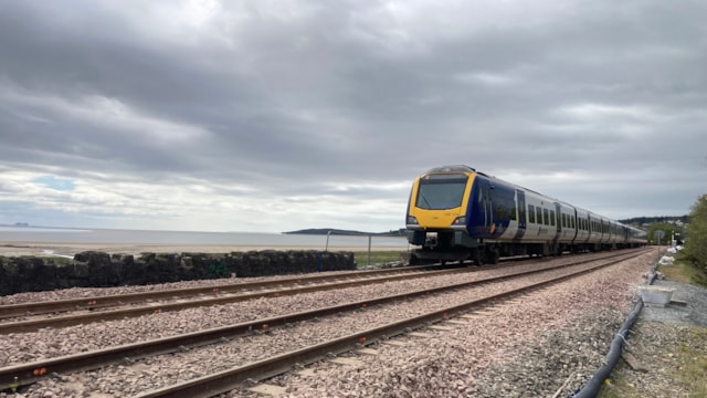A Northern train on the reopened Furness line: A Northern train on the reopened Furness line