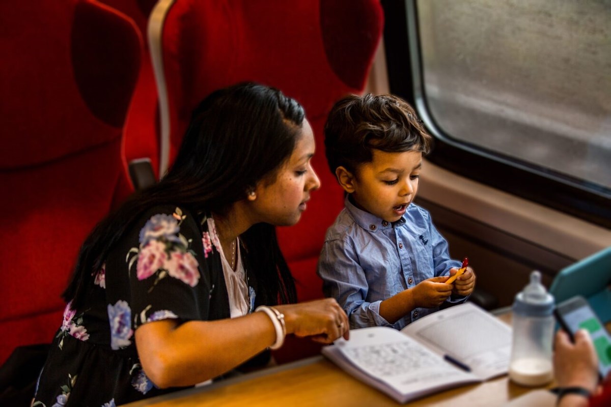 photo - Family on a train