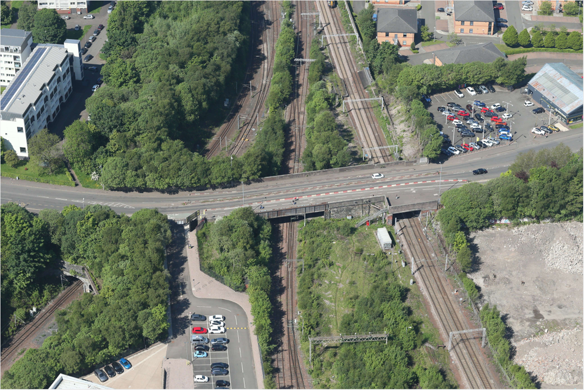 Glasgow road to close for a year for bridge works: Shields Road aerial 1