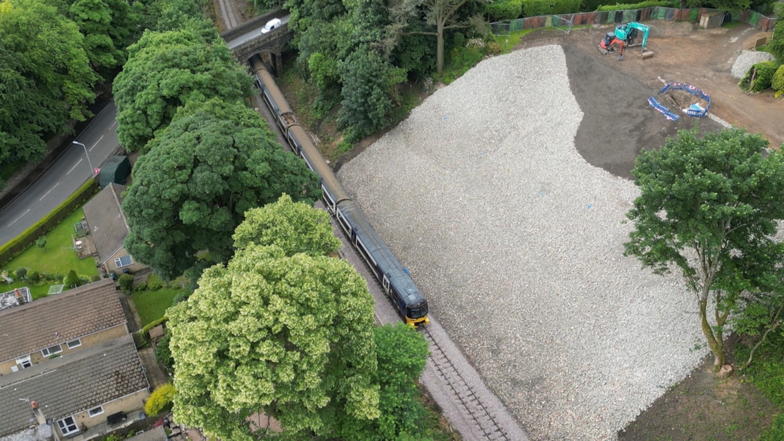 Train services restart through Baildon following landslip repairs: Services run through Baildon following landslip repair, Network Rail-2