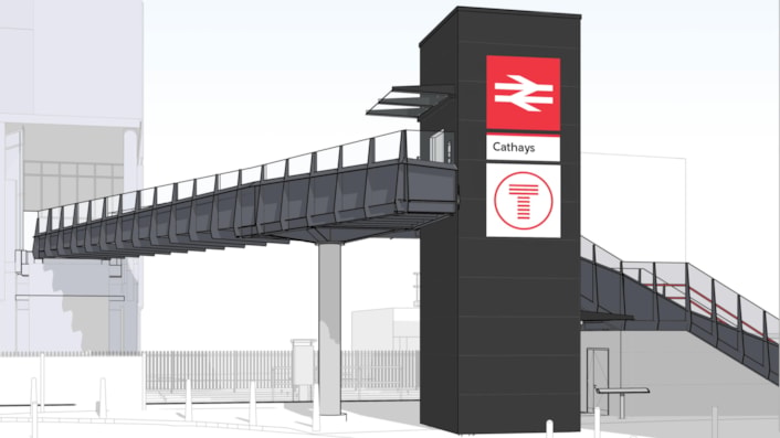 Artist Impression of Cathays station new footbridge-5