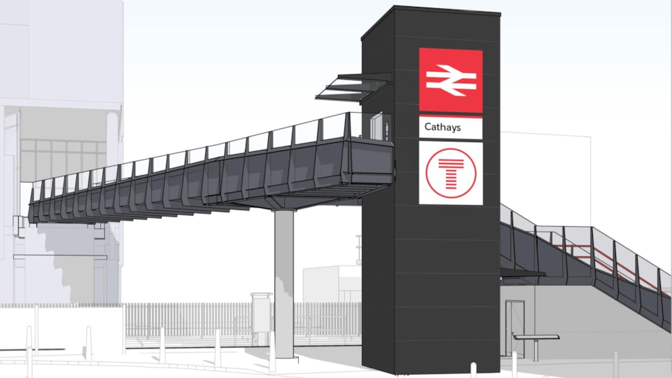 Artist Impression of Cathays station new footbridge-5