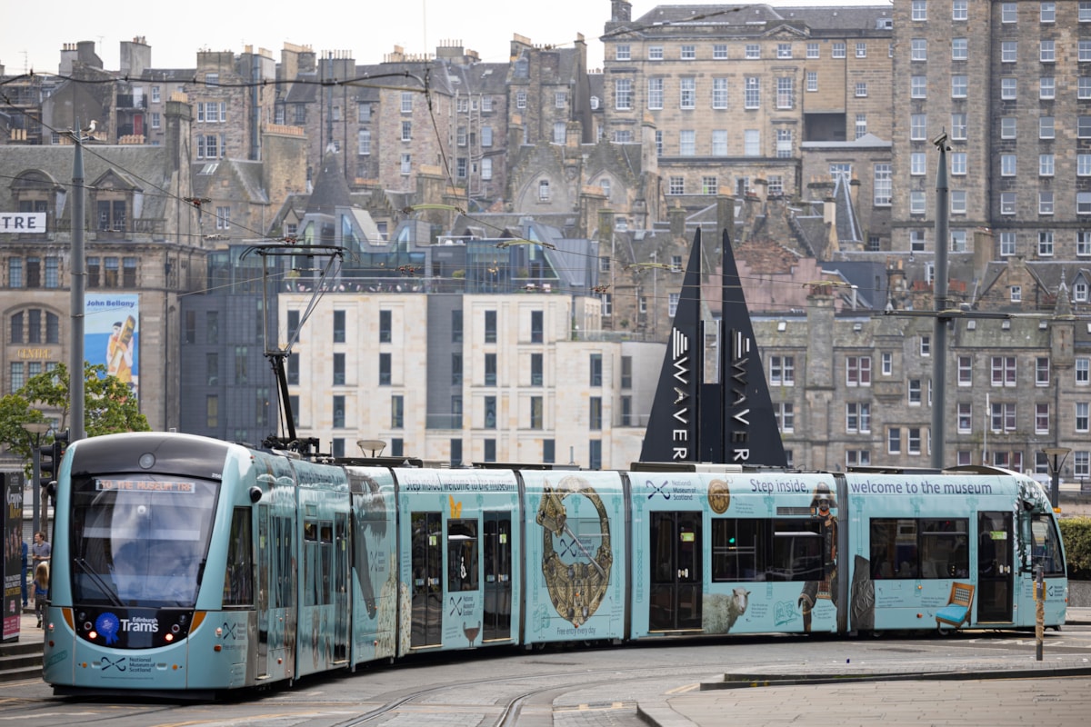 The National Museum of Scotland Tram launched this morning, 4 July. Photo (c) Duncan McGlynn (1)