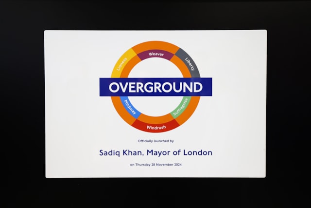 TfL Image - Overground naming launch plaque