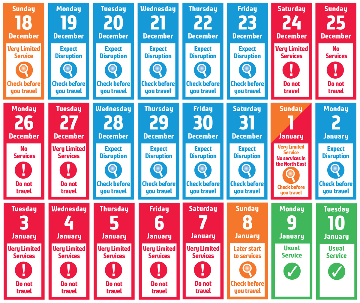 Northern - Travel Guidance Calendar - Christmas & New Year