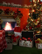 Fireplace Christmas Display at British Garden Centres: Fireplace Christmas Display at British Garden Centres