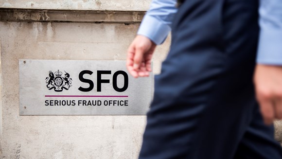 Serious Fraud Office announces bribery investigation into defence firm: SFO signage New logo 1 cropped