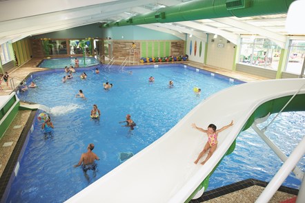 Indoor Pool Slide at Golden Sands