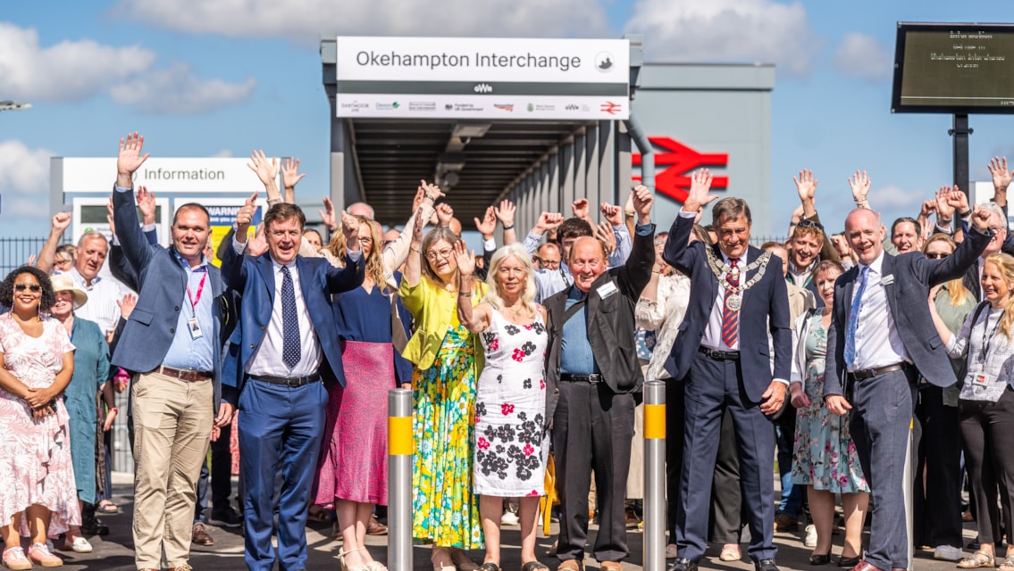 Landmark day for West Devon as Okehampton Interchange station officially opens: JB KF Okehampton-Station31072026-122