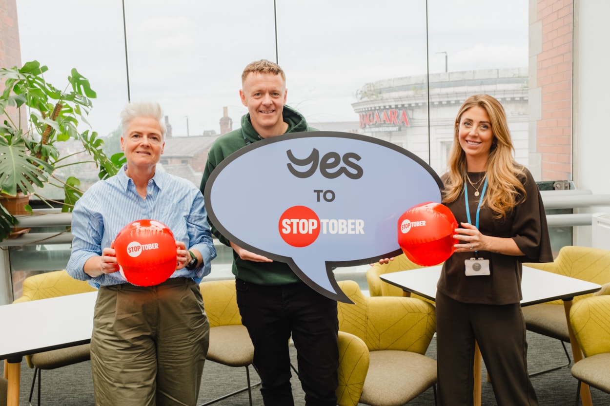 Stoptober Leeds 1: Smokers in Leeds are urged to quit for Stoptober. Pictured, from left, Anna Frearson, chief officer and consultant in public health at Leeds City Council, Daniel Peacock, stop smoking advisor at Leeds Stop Smoking Services, and Laura Overfield, advanced health improvement specialist at Leeds City Council.