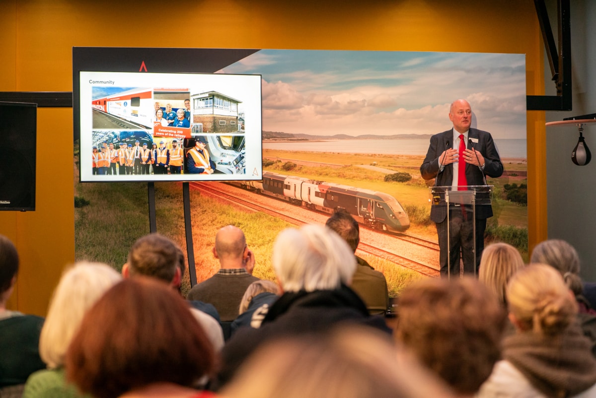 Andy Mellors speaking at Rail Community Conference