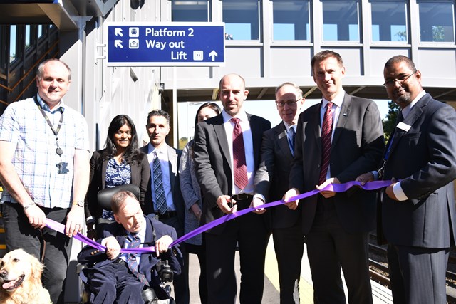 Surrey passengers get better station following early completion of £4 million upgrade: The project was officially opened by Stuart Kistruck, route managing director of Network Rail's Wessex route, Jeremy Hunt MP, Cllr Andrew Bolton, local campaigners Andrew Crawte and John Welsman and members of Network Rail and South West Trains