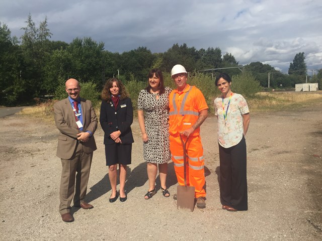 Ruth Smeeth MP and representatives from Network Rail and East Midlands Trains