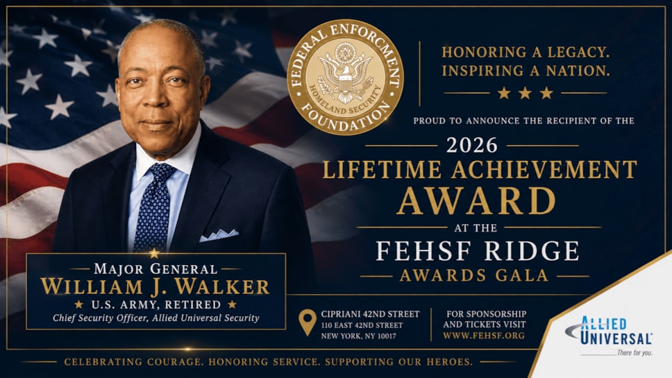 FEHSF Ridge Gala Award Gen. William Walker